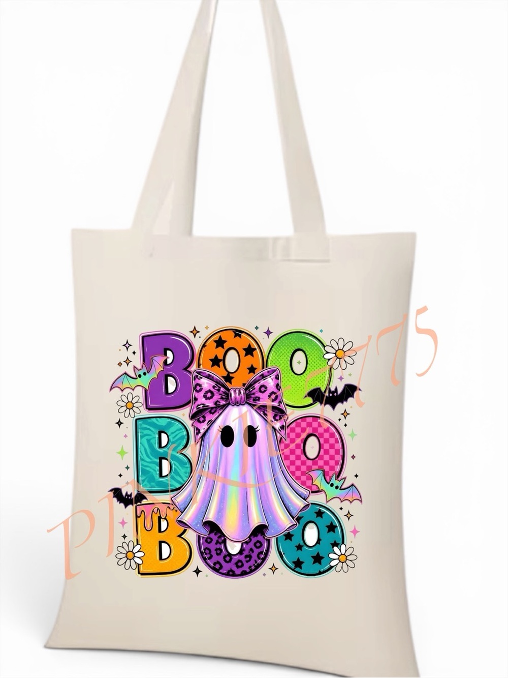 Ghost BOO Tote Bag/trick or treat tote
